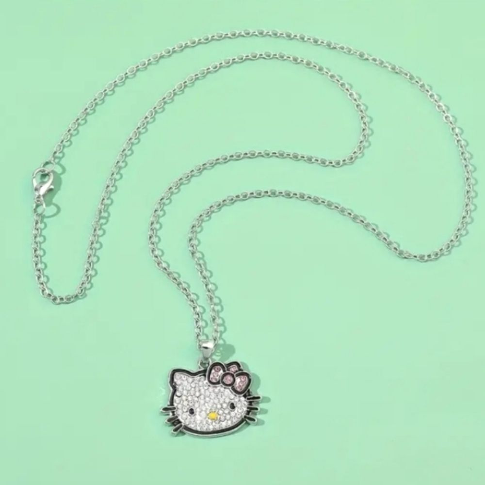 Elegant Kitty Charm Necklace For Adults And Kids
